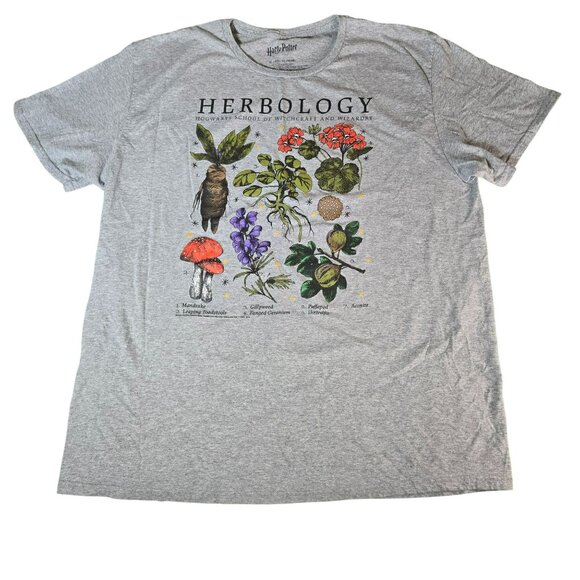 Harry Potter Other - Harry Potter Herbology T-Shirt XL Hogwarts School Of Witchcraft Wizardry Gray